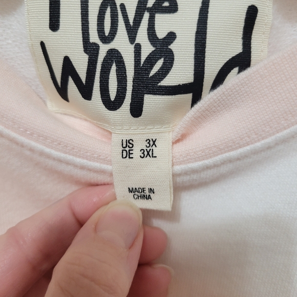 Peace Love World Crewneck Side Tie Pullover - Picture 7 of 13
